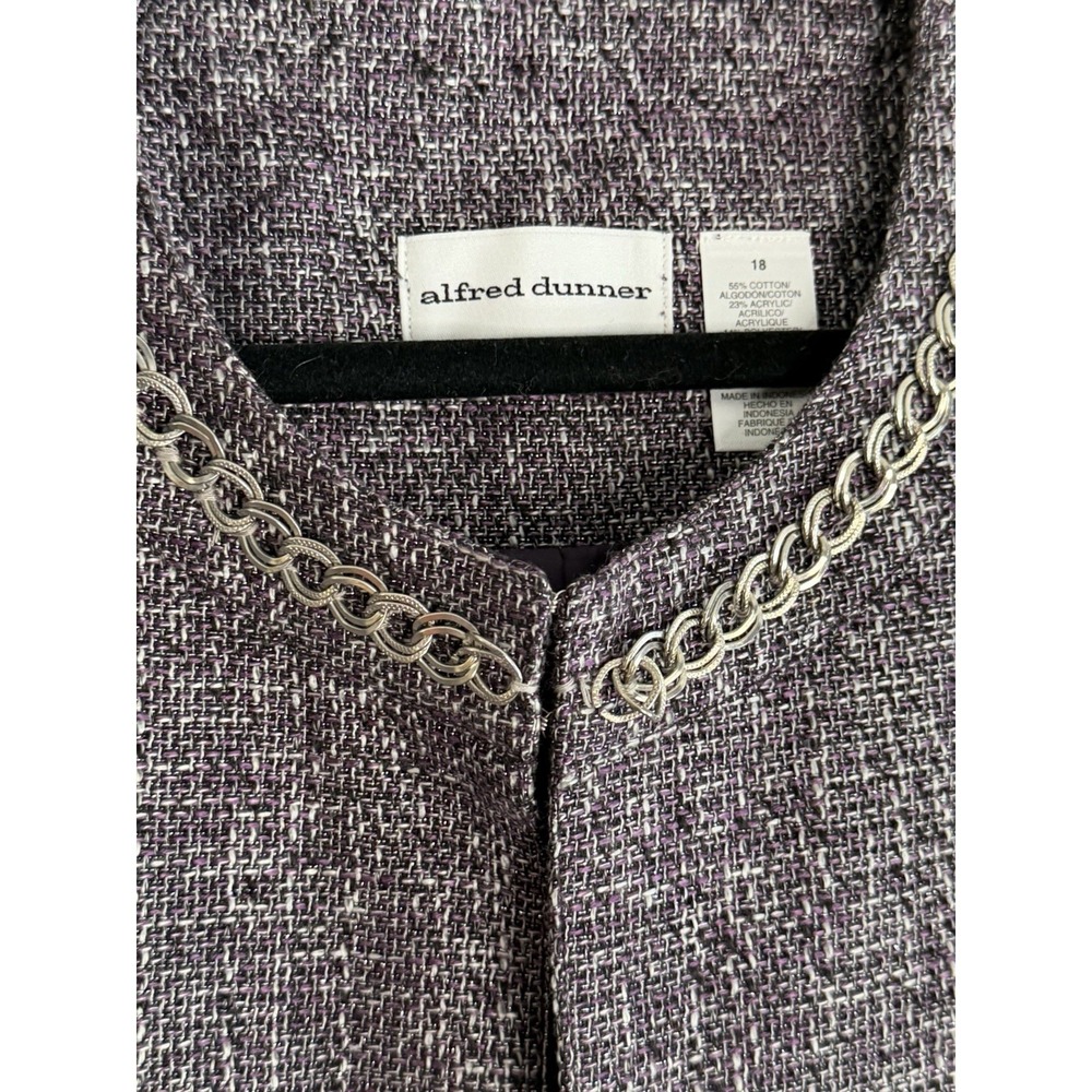 Women's Purple Jacket Tweed Alford Dunner Quiet Luxury